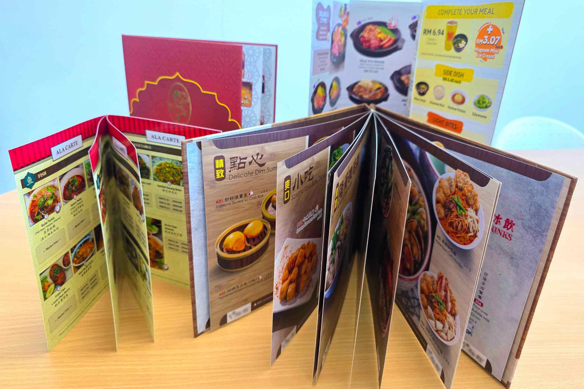 food menu printing service