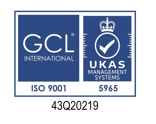 GCL International ISO 9001 UKAS Management Systems 5965 certificate 43Q20219